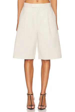 Rohe Leather Loose Short in - White. Size 38 (also in 40, 42).