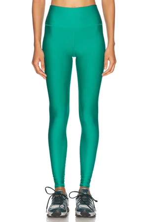 alo High Waist Airlift Legging in - Teal. Size L (also in M, XS).