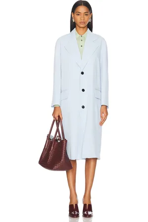 Bottega Veneta Long Coat in - Blue. Size 34 (also in 36, 38, 40).