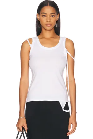 Helmut Lang Strap Tank Top in - White. Size L (also in M, S, XS).