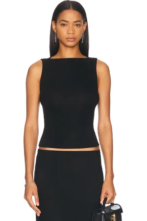 ENZA COSTA Silk Knit Sleeveless Boatneck Top in - . Size L (also in S, XL, XS).