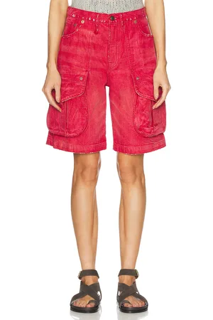 R13 Multi Pocket Baggy Short in - Red. Size 27 (also in 30).