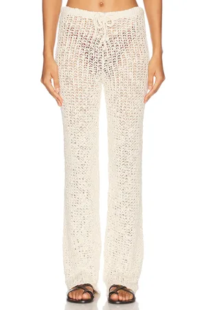Haight Victoria Knit Pant in - White. Size L (also in M, S, XS).
