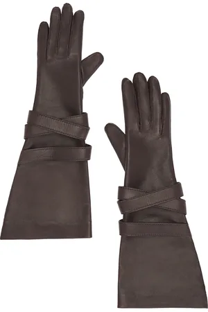 Saint Laurent Aviator Gloves in - Chocolate. Size 7 (also in ).