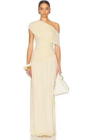 Helsa The Apolla Jersey Dress in - Taupe. Size M (also in S, XL, XS).