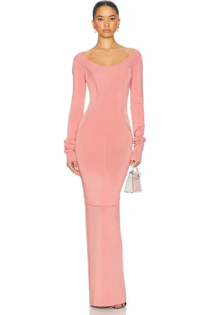 Helsa Scarlet Maxi Knit Dress in - Rose. Size L (also in M, S, XL, XS).