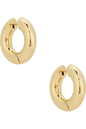 Jennifer Fisher Samira Hinged Micro Huggie Earrings in - Metallic Gold. Size all.