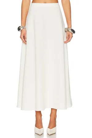 Helsa The Heavy Crepe Midi Skirt in - . Size L (also in M, S, XL, XS, XXS).