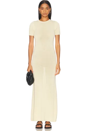 SER.O.YA Airess Maxi Dress in - Lemon. Size L (also in M, S, XL, XS).