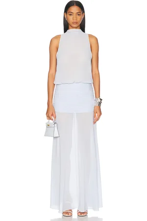 SER.O.YA Cherry Maxi Dress in - Blue. Size L (also in M, S, XL, XS).
