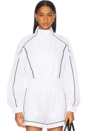alo Motivate Full Zip Track Jacket in - White. Size XS (also in ).