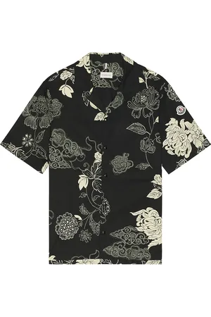 Moncler Short Sleeve Shirt in Black in - Black. Size L (also in M, S, XL/1X).