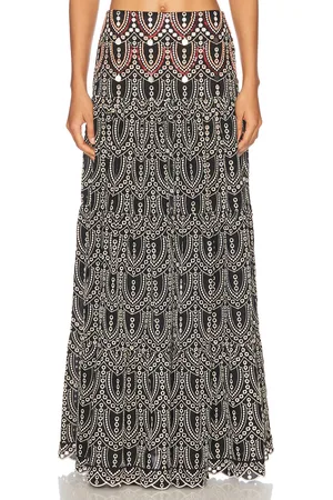 JOHANNA ORTIZ Palm Rhythm Maxi Skirt in - Black. Size 4 (also in ).