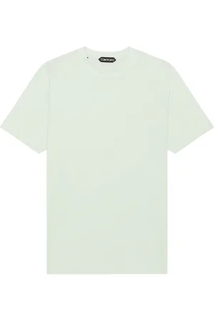 Tom Ford Lyocell Cotton Crewneck T-Shirt in - Sage. Size 46 (also in 48, 50, 52).