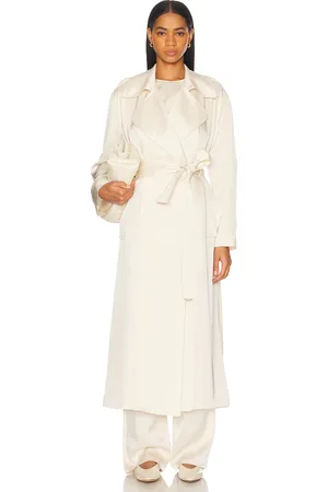 Leset Barb Trench Coat in - Cream. Size L (also in ).