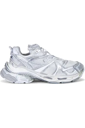 Balenciaga Runner 2 Leather Sneakers in White Silver & Grey - White. Size 41 (also in 42, 43, 45).