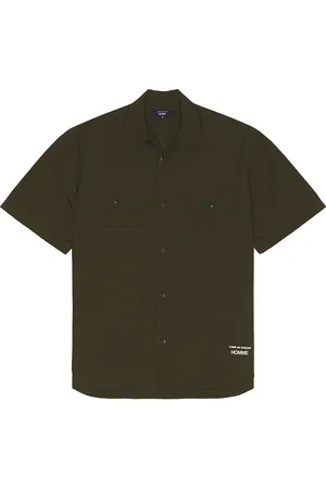 Comme des Garçons Nylon Tussah Shirt in - Olive. Size L (also in M, S).