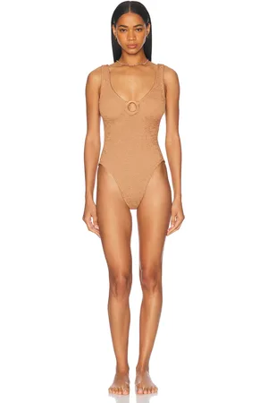 Hunza G Celine One Piece Swimsuit in - Tan. Size all.