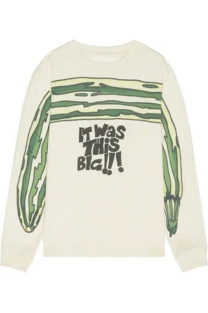 Story Grateful Long Sleeve Tee in - Cream. Size L (also in M, S, XL/1X).