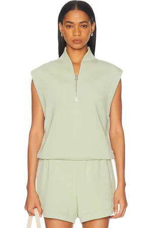 Varley Loretta Half Zip Vest in - Sage. Size L (also in M, S, XS).