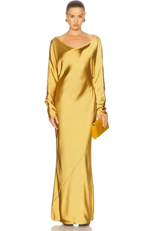 Norma Kamali Dolman Maria Gown in - Mustard. Size M (also in S, XS).