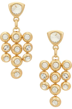 AREA Crystal Chandelier Earrings in - Metallic . Size all.