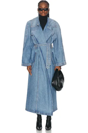 EB DENIM Kosmo Trench Coat in - Denim-Light. Size M (also in XS).