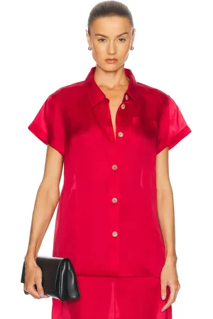 Khaite Keefe Top in - Red. Size L (also in M, S, XS).
