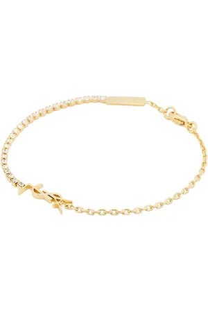 Saint Laurent Cable Chain Bracelet in - Metallic Silver. Size L (also in S).