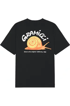 Gramicci Snail Tee in - Black. Size L (also in M, S, XL/1X).