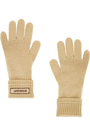 Burberry Logo Patch Gloves in - Tan. Size M/L (also in ).