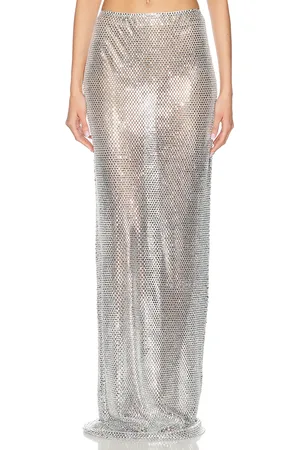 Ilkyaz Ozel Zada Skirt in - Metallic Silver. Size 38 (also in 40).