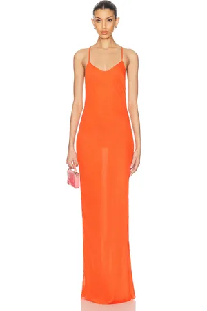 PRISCAVera Low Back Bias Gown in - Orange. Size S (also in ).