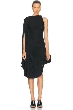 Bottega Veneta Ruched Midi Dress in - . Size 36 (also in 38, 42).