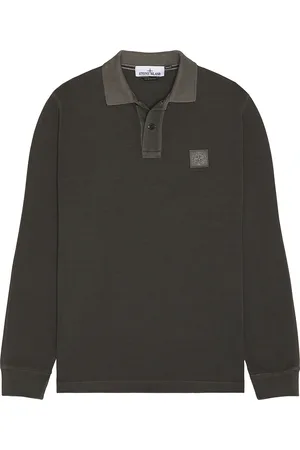 Stone Island Long Sleeve Polo in - Grey. Size L (also in M, S, XL/1X).
