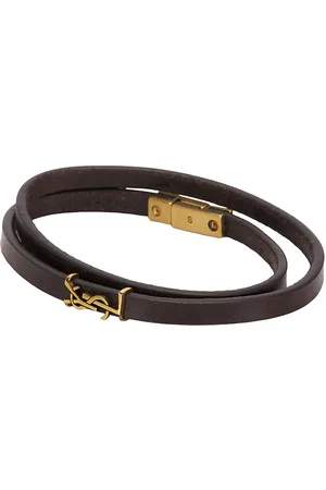 Saint Laurent Double Wrap Bracelet in - Brown. Size L (also in M, S).