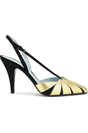 VALENTINO GARAVANI Foliefoliage Sling Back Pump in - Metallic Gold,Black. Size 36 (also in 36.5, 37, 37.5, 38, 38.5, 39, 39.5, 40, 41)