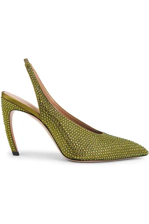 The Attico Viper Slingback Pump in - Green. Size 36 (also in 36.5, 37, 37.5, 38, 38.5, 39, 39.5, 40, 41).