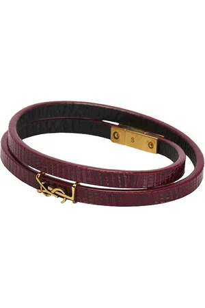 Saint Laurent Double Wrap Bracelet in - Brown. Size L (also in M, S).