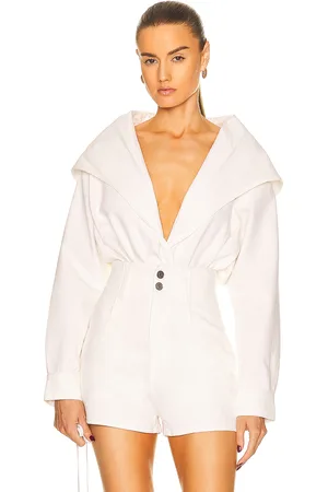 Alaïa Denim Bodysuit in - White. Size 40 (also in ).