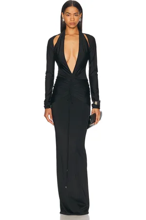 LAQUAN SMITH Deep Plunge Gown in - . Size L (also in M).