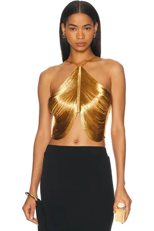 Cult Gaia Quella Knit Top in - Metallic . Size M (also in ).