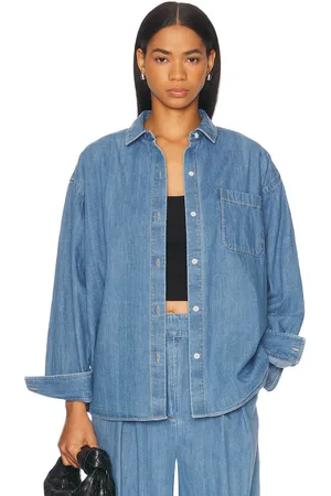 Jenni Kayne Parker Oversized Top in - Blue. Size M (also in S, XL).