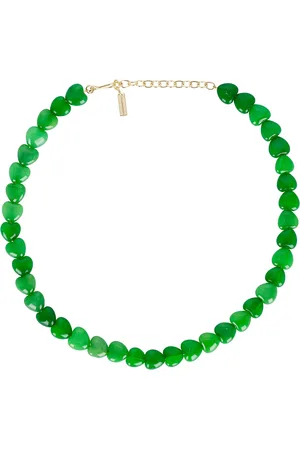 COMPLETEDWORKS Heart Bead Necklace in - Green. Size all.