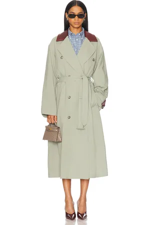 MIMCHIK Slouchy Trench Coat in - Mint. Size L (also in ).