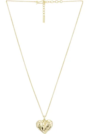 COMPLETEDWORKS Completedwork Heart Locket Pendant Necklace in - Metallic Gold. Size all.
