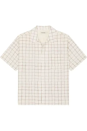Frame Vintage Print Shirt in - Cream. Size L (also in M, S, XL).