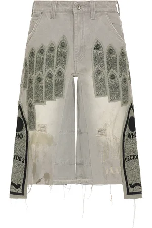 Who Decides War by Ev Bravado Patch Arched Carpenter Short in - Grey. Size 30 (also in 32, 34, 36).