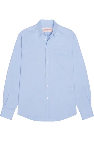 VALENTINO V Logo Signature Shirt in - Blue. Size 40 (also in 42, 44).