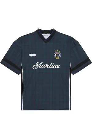 MARTINE ROSE Football Shirt in - Navy. Size L (also in M, S, XL/1X).